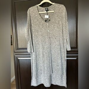 Bobeau tunic lightweight cardigan sweater. Size Large.